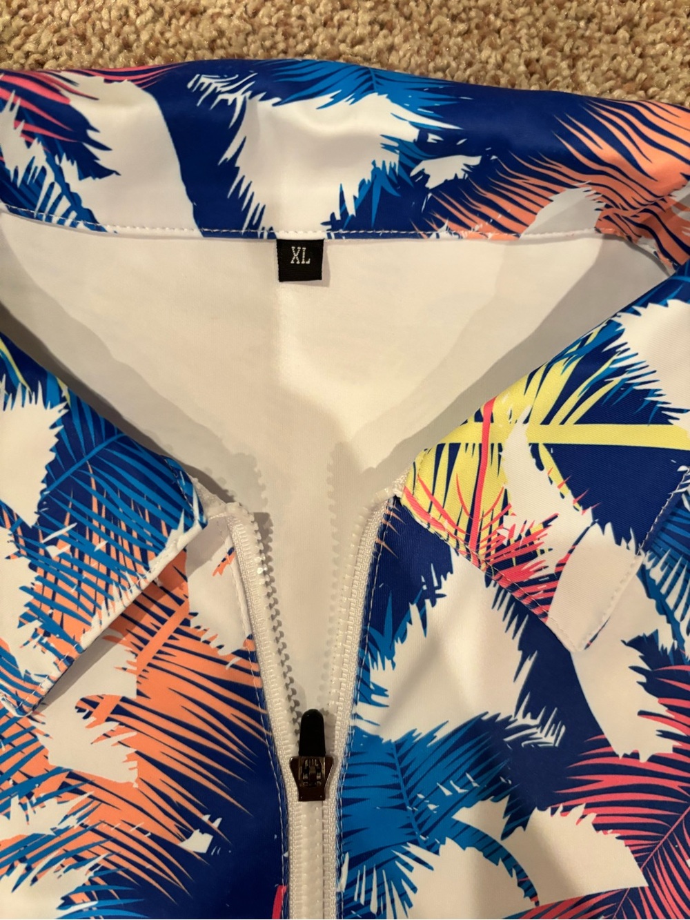 Women’s Tropical Palm Print Mini Dress in Multicolor - Picture 3 of 3